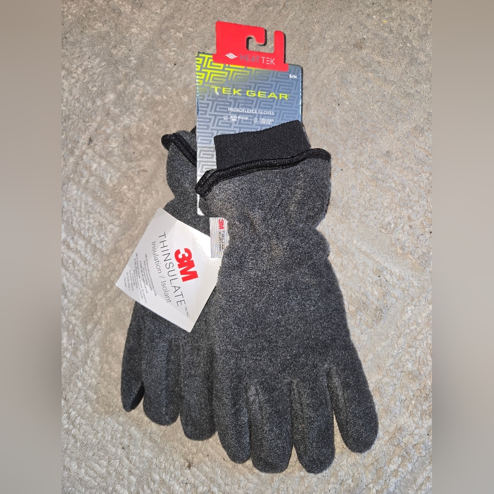 TEK GEAR Men's HEAT Tek 3M Thinsulate Microfleece Gloves Touch Screen Compatible
